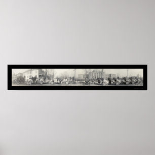 Poster Photo 1917 de corps de sapeurs-pompiers de