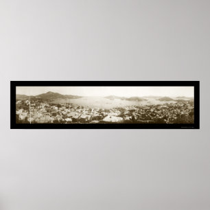 Poster Photo 1922 d'îles de Vierge de St Thomas