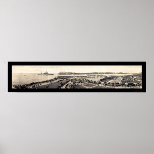 Poster Photo 1928 de l'USS Texas à La Havane