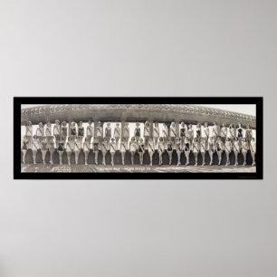 Poster Photo 1953 de reconstitution historique de Mlle