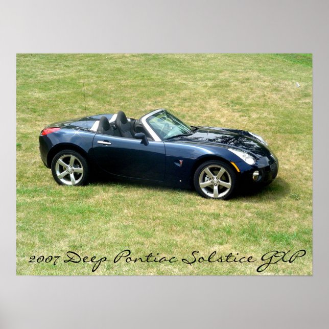 Poster Photo 2007 Deep Blue Pontiac Solstice GXP (Devant)
