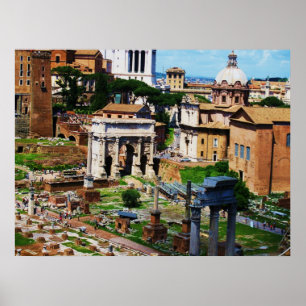 Poster Photo 2009 de Rome de panorama de forum