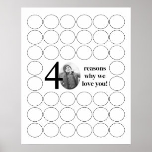 Poster Photo 40 Raisons pour lesquelles nous vous aimons