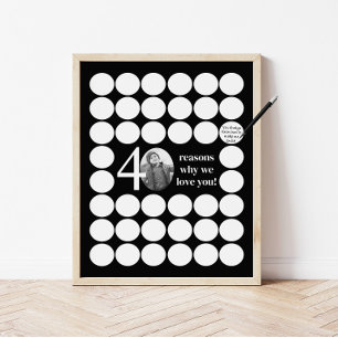 Poster Photo 40 raisons pour lesquelles nous vous aimons 
