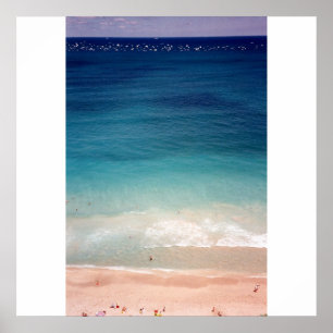 Poster Photo aérienne de plage d'océan de la Floride de