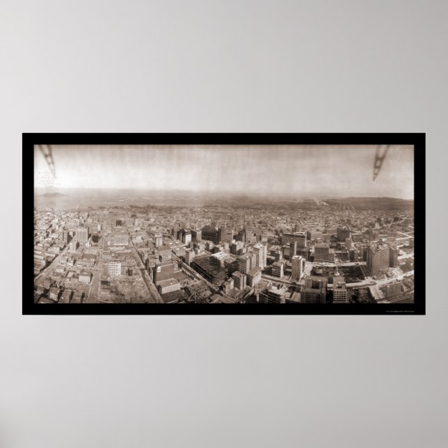 Poster Photo aérienne de San Francisco 1908 (Devant)