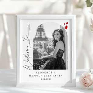 Poster Photo Arc simple moderne et élégante Accueil Brida