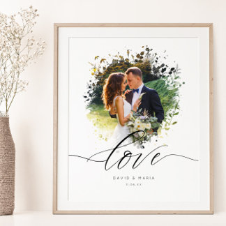Poster Photo artistique superposition bordure amour coupl