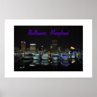Poster Photo Baltimore Skyline