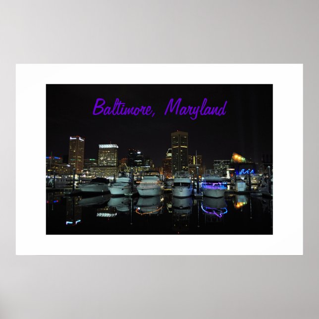 Poster Photo Baltimore Skyline (Devant)
