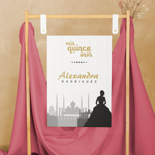 Poster photo Black & Gold Arabian Quinceañera