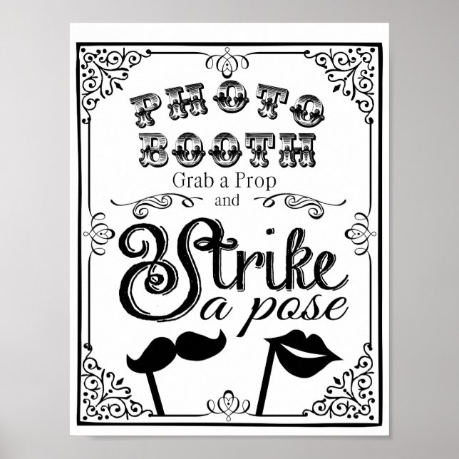 Poster PHOTO BOOTO mariage ou signature de parti (Devant)
