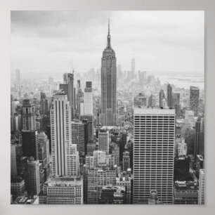 Poster Photo classique New York City en noir et blanc
