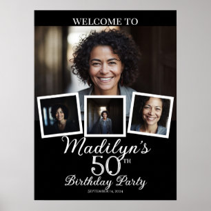 Poster Photo collage anniversaire bienvenue