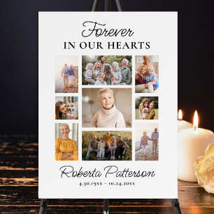 Poster Photo Collage Custom Funeral Memorial Welcome