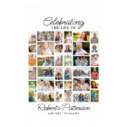 Photo Collage Funérailles Célébration de la vie Bi