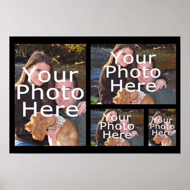 Poster Photo Collage Poster, Quatre Photos (Devant)
