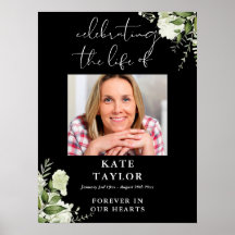 Photo commémoratif de célébration de vie avec verd