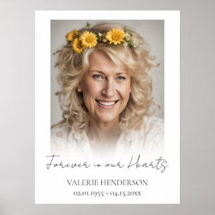 Poster Photo commémorative pour toujours dans nos coeurs