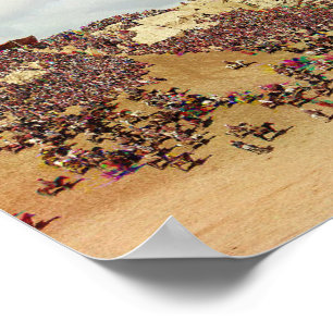 Poster photo couleur Vintage de Sea of Camels en 1