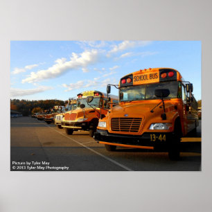 Poster Photo d'autobus scolaire