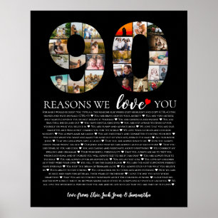 Poster photo de 90 ans raisons pour lesquelles nous vous 