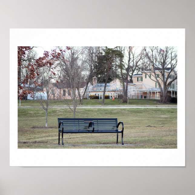 Poster Photo de Banc de Parc (Devant)