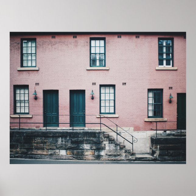 POSTER PHOTO DE BÂTIMENT AVEC ESCALIERS (Devant)