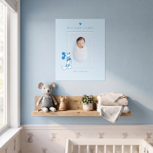 Poster Photo de bébé Mickey Mouse pour la nurserie