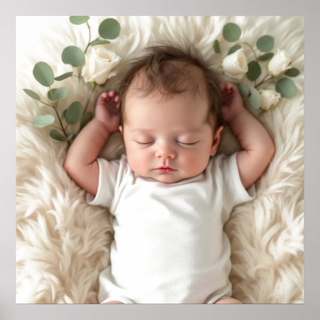 Poster Photo de bébé personnalisée (Devant)