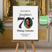 Photo de bienvenue à la fête d'anniversaire des 70
