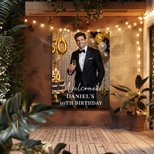 Poster Photo de bienvenue pour fête d'anniversaire
