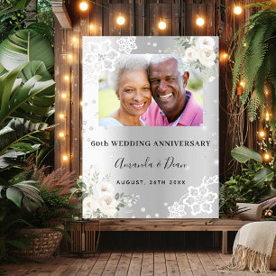 Poster photo de bienvenue pour les 60 ans de mariage de d