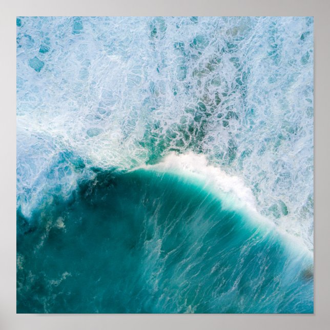 Poster photo de Calm Blue Waves Ocean (Devant)