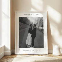 Photo de couple personnalisé pour mariage minimali