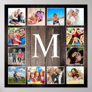 Poster Photo de Custom Collage Rustic Farmhouse Family