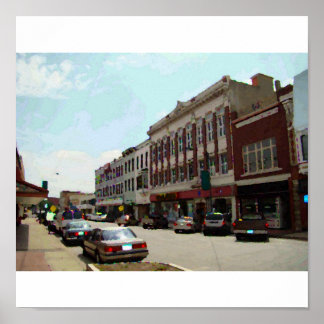 Poster Photo de Downtown Leavenworth, KS, Canvas