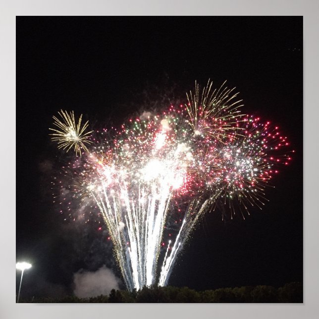 Poster Photo de feu d'artifice (Devant)