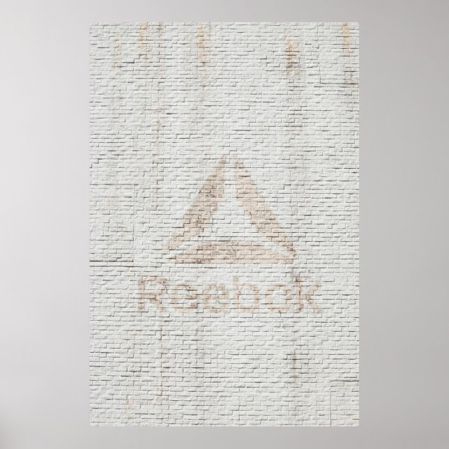 Poster Photo de fond du logo de Reebok sur les murs (Devant)