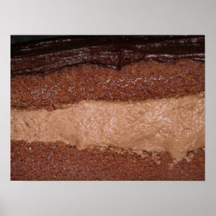 Poster photo de gâteau de couche de chocolat