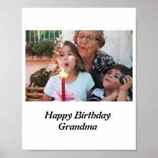 Poster Photo de grand-mère d'anniversaire sur mesure