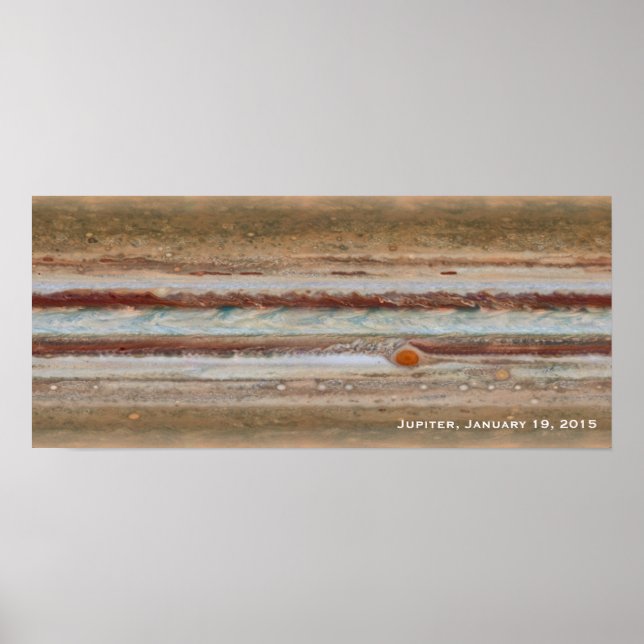 Poster Photo de gros plan de Jupiter Red Spot (Devant)