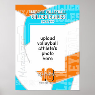 Poster photo de joueuse de volley-ball aux couleurs de TO