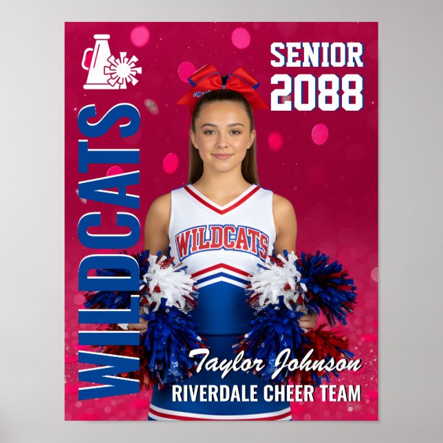Poster Photo de la Cheerleader de l'équipe de soutien sen (Devant)