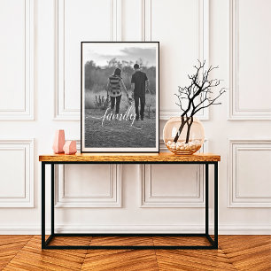 Poster photo de la famille Script B&W