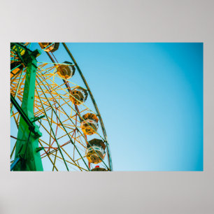 Poster Photo de la roue verte Ferris