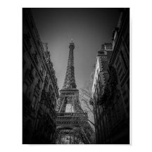 Photo de la Tour Eiffel en noir et blanc
