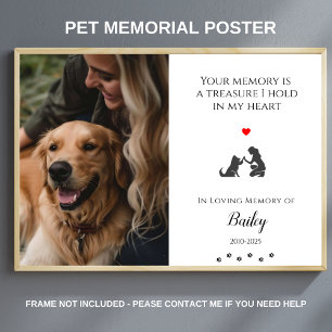 Poster Photo de l'animal de compagnie Memorial Citation d