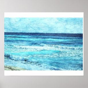 Poster photo de l'aquarelle de Seascape