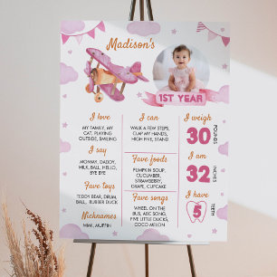 Poster photo de l'avion Premier anniversaire